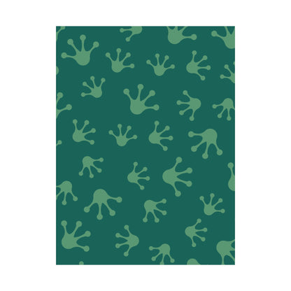 Frog Splash Art Prints, Fun Wall Decor for Kids, Nursery Room Accent, Green Frog Pattern Posters, Gift for Frog Lovers