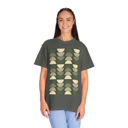 Stylish Unisex Garment-Dyed T-Shirt with Abstract Wave Design, Casual Wear, Graphic Tee, Unique Fashion, Gift for Him/Her