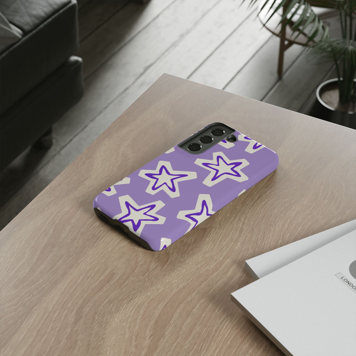 Starry Pattern Phone Case, Cute Star Design, Tough Phone Cover, Gifts for Her, Stylish Phone Accessory