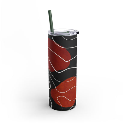 Stylish Matte Tumbler with Abstract Design, Perfect for Gifts, Travel, Coffee Lovers, Home Decor, and Reusable Drinkware