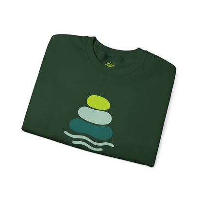 Serene Stones Unisex Crewneck Sweatshirt, Cozy Sweatshirt, Relaxation Apparel, Casual Wear, Mindfulness Gift