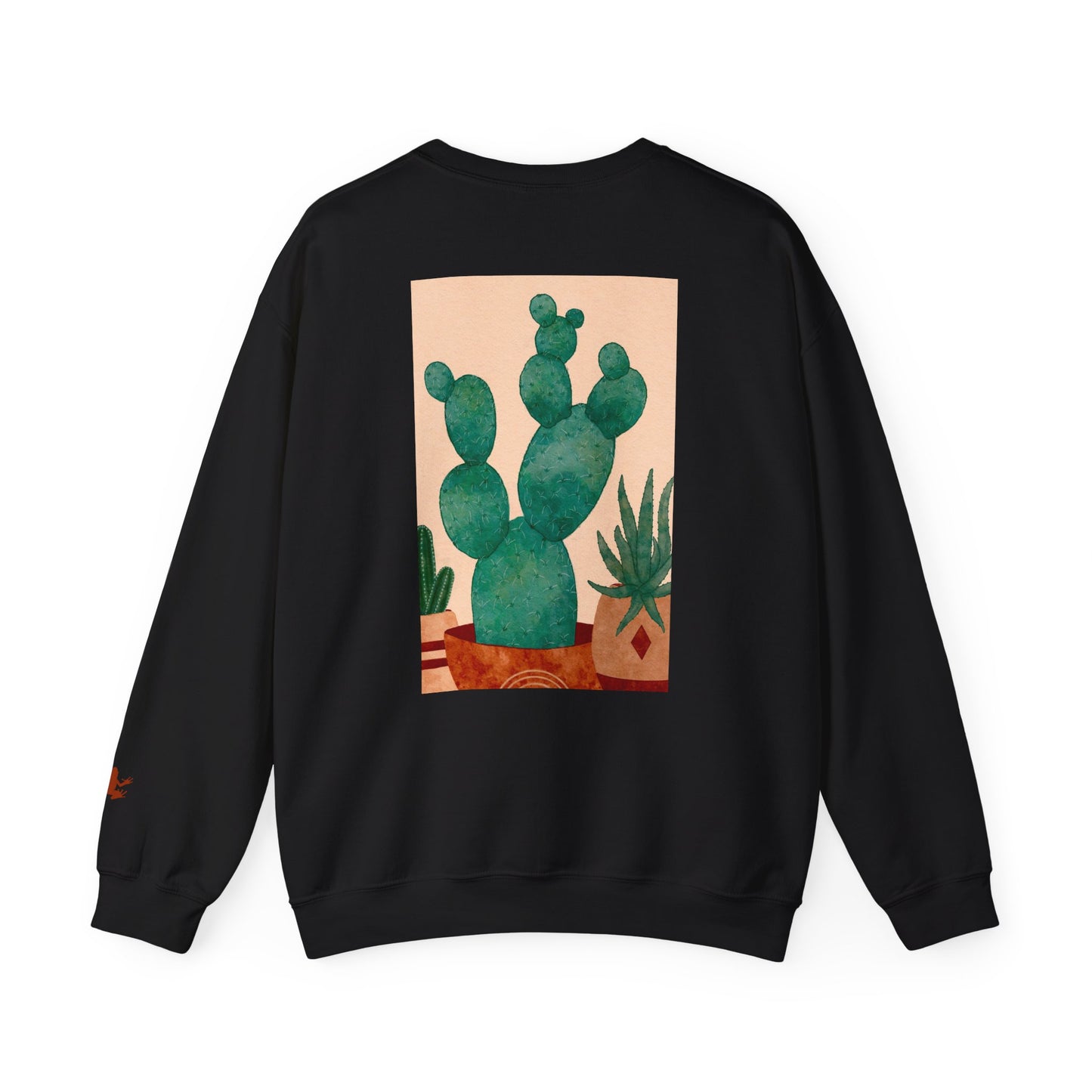 Cactus Art Crewneck Sweatshirt - Cozy unisex pullover, perfect for plant lovers, everyday wear, gifts for him/her, and casual outings