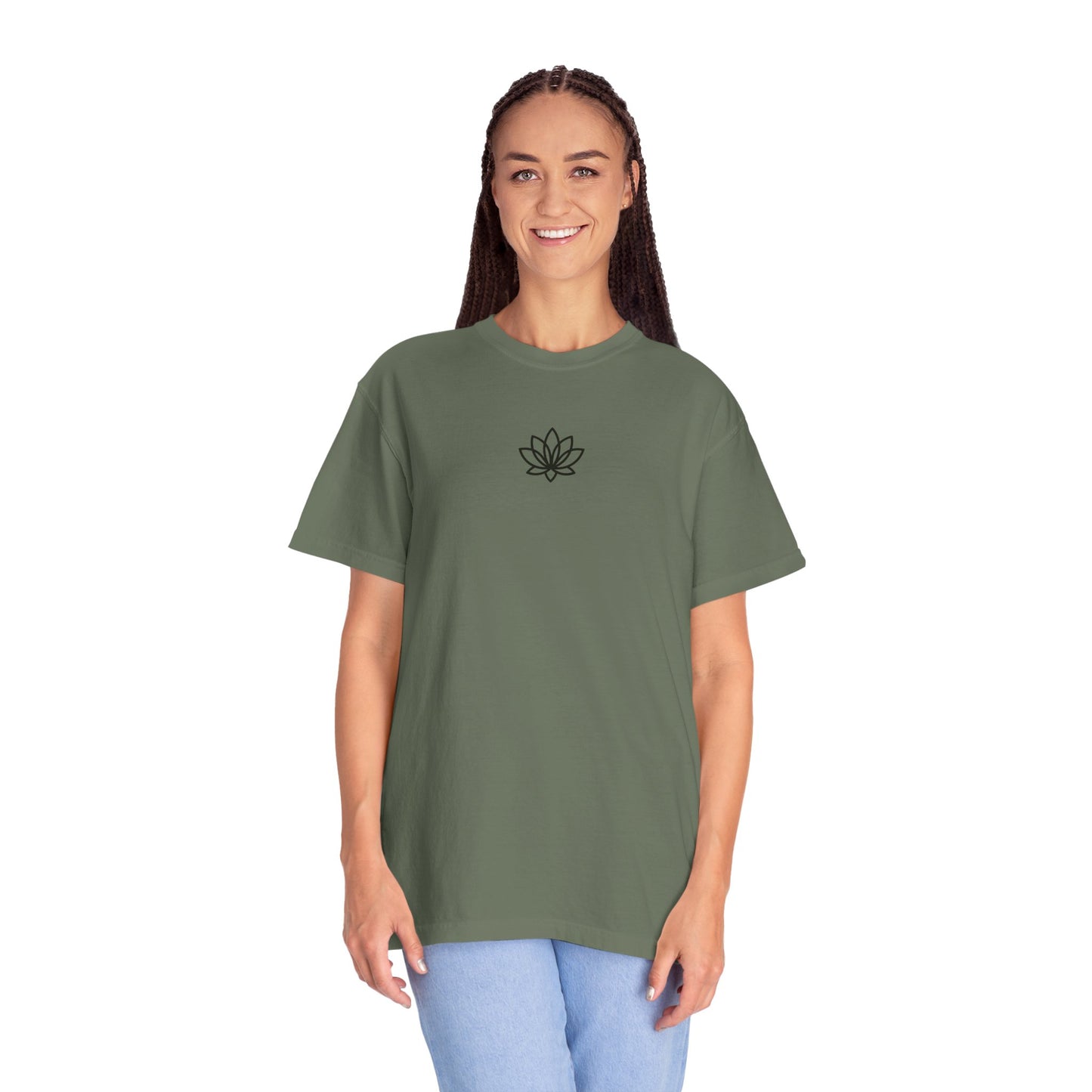 Lotus Bloom Unisex T-shirt, Soft Cotton Tee, Spiritual Gift, Meditation Wear, Casual Daily Outfit, Nature Lover Apparel