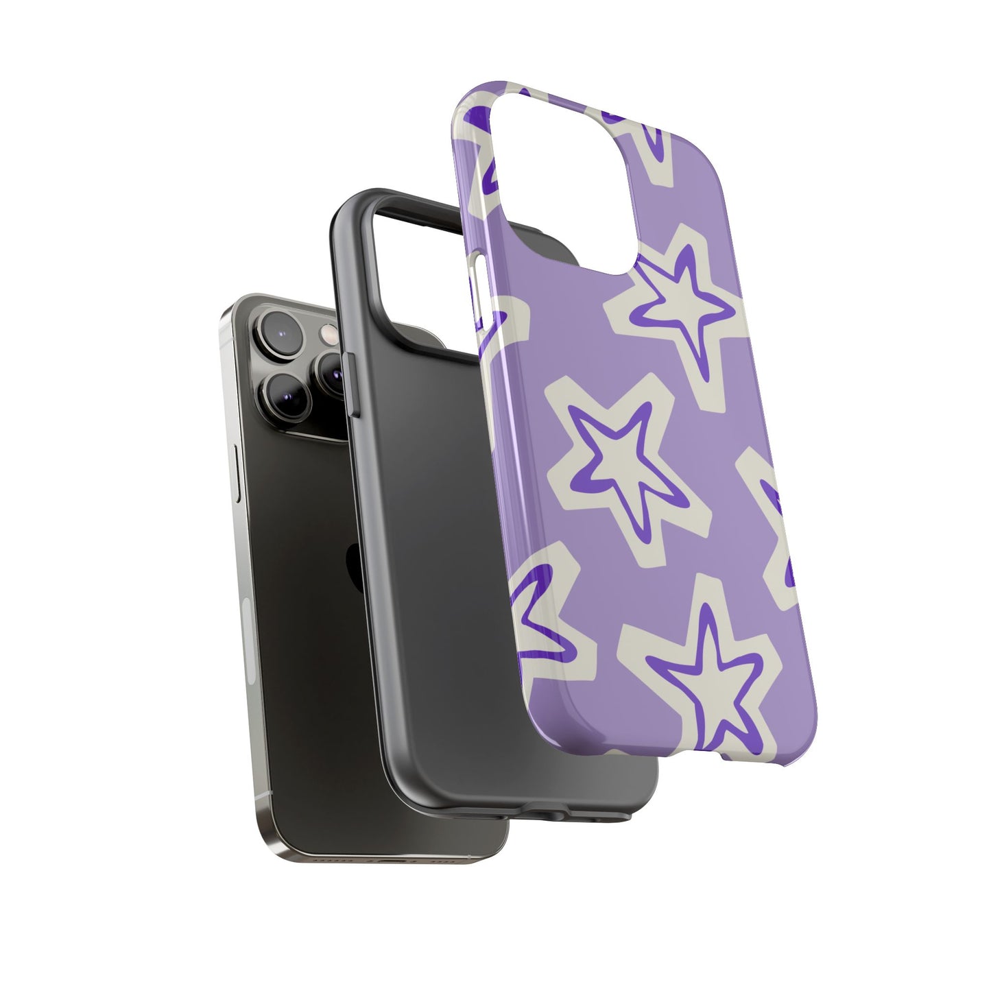 Starry Pattern Phone Case, Cute Star Design, Tough Phone Cover, Gifts for Her, Stylish Phone Accessory