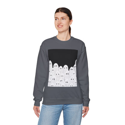 Painted Ghosts Crewneck | Cozy Sweatshirt, Perfect for Halloween, Fall, and Spooky Season