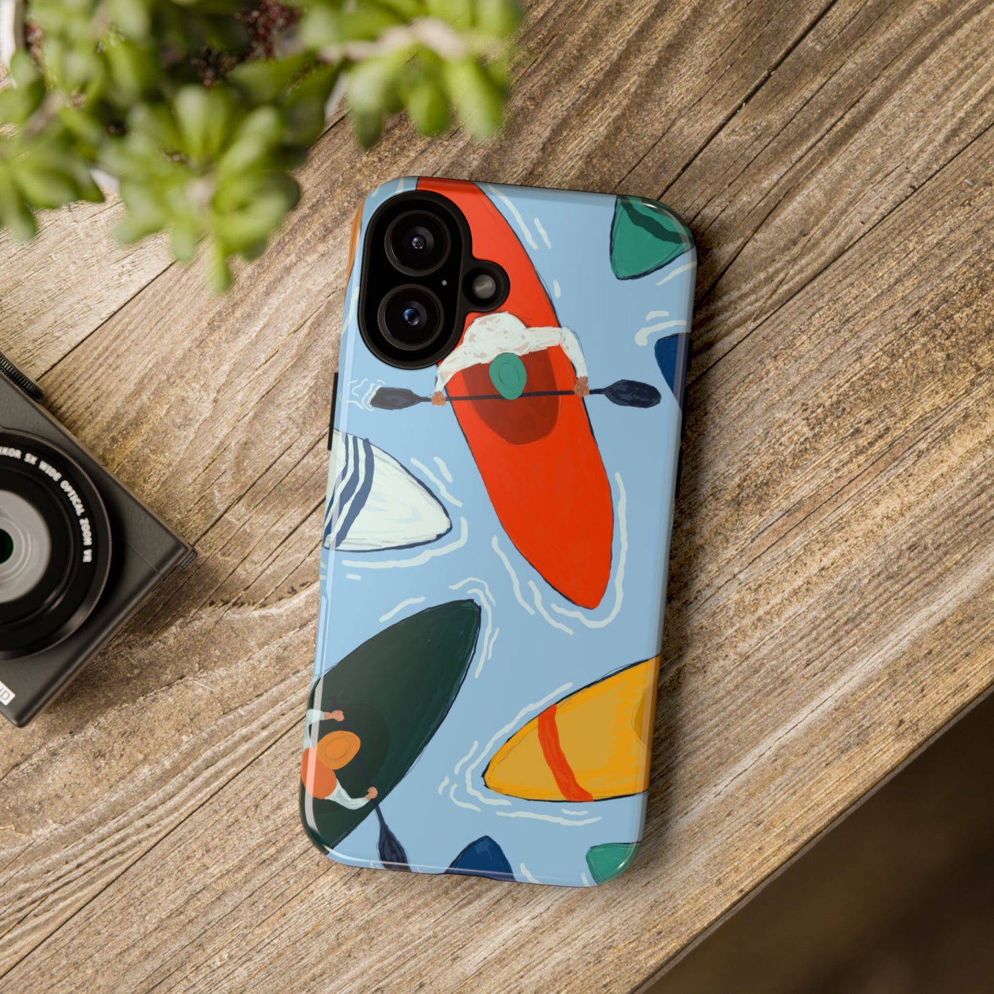 Kayak Phone Case - Tough Cases for Outdoor Enthusiasts, Birthday Gifts, Adventure Gear, Kayaking Accessories, Nature Lover Decor, Artsy Phone Cases