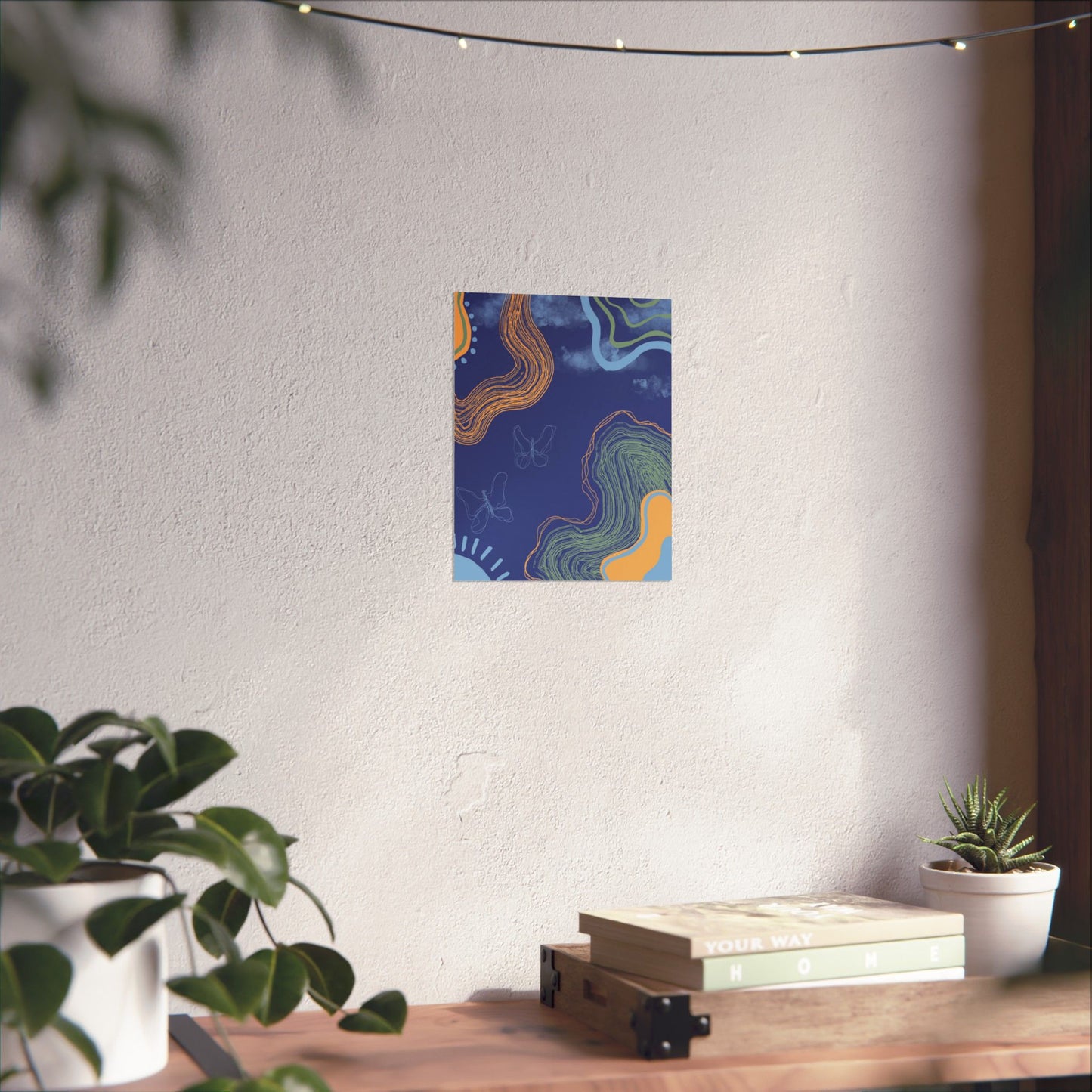 Artistic Butterfly Wall Poster, Abstract Home Decor, Bohemian Wall Art, Unique Gift, Colorful Room Accent, Modern Aesthetic Print