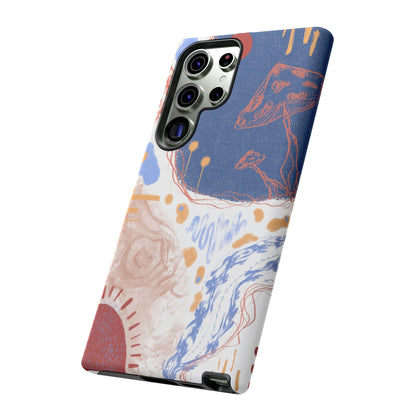 Artistic Phone Case with Abstract Design, Tough Phone Case, Unique Gift, Trendy Accessories, Modern Art Case, Stylish Tech Gear