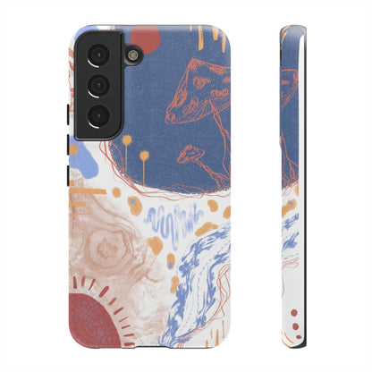 Artistic Phone Case with Abstract Design, Tough Phone Case, Unique Gift, Trendy Accessories, Modern Art Case, Stylish Tech Gear