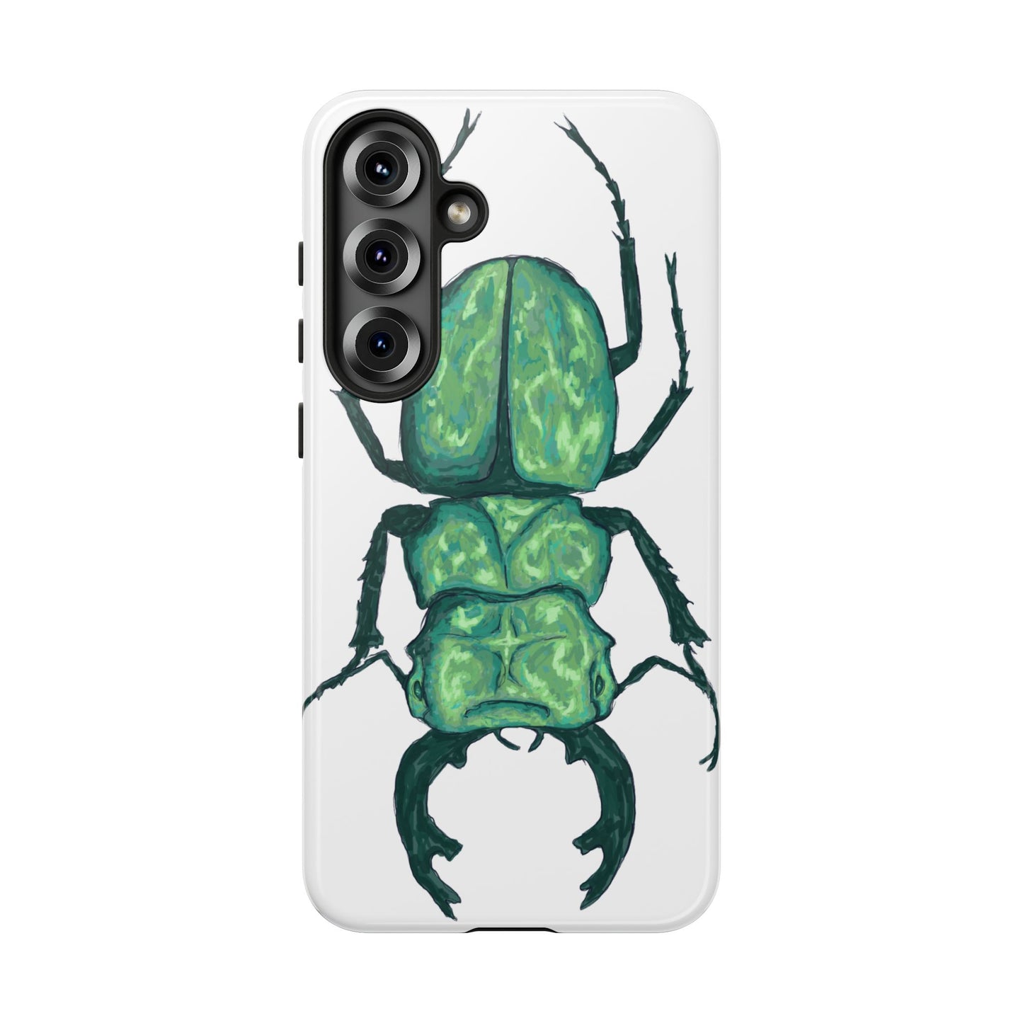 Green Beetle Phone Case - Tough Cases, Insect Lover Gift, Nature Lover Accessory, Unique Phone Cover, Eco-Friendly Design