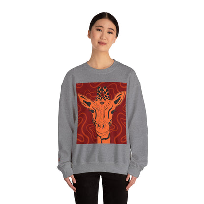 Giraffe Art Crewneck Sweatshirt, Cozy Giraffe Sweatshirt, Animal Lover Gift, Unique Sweatshirt for Friends, Cute Animal Apparel