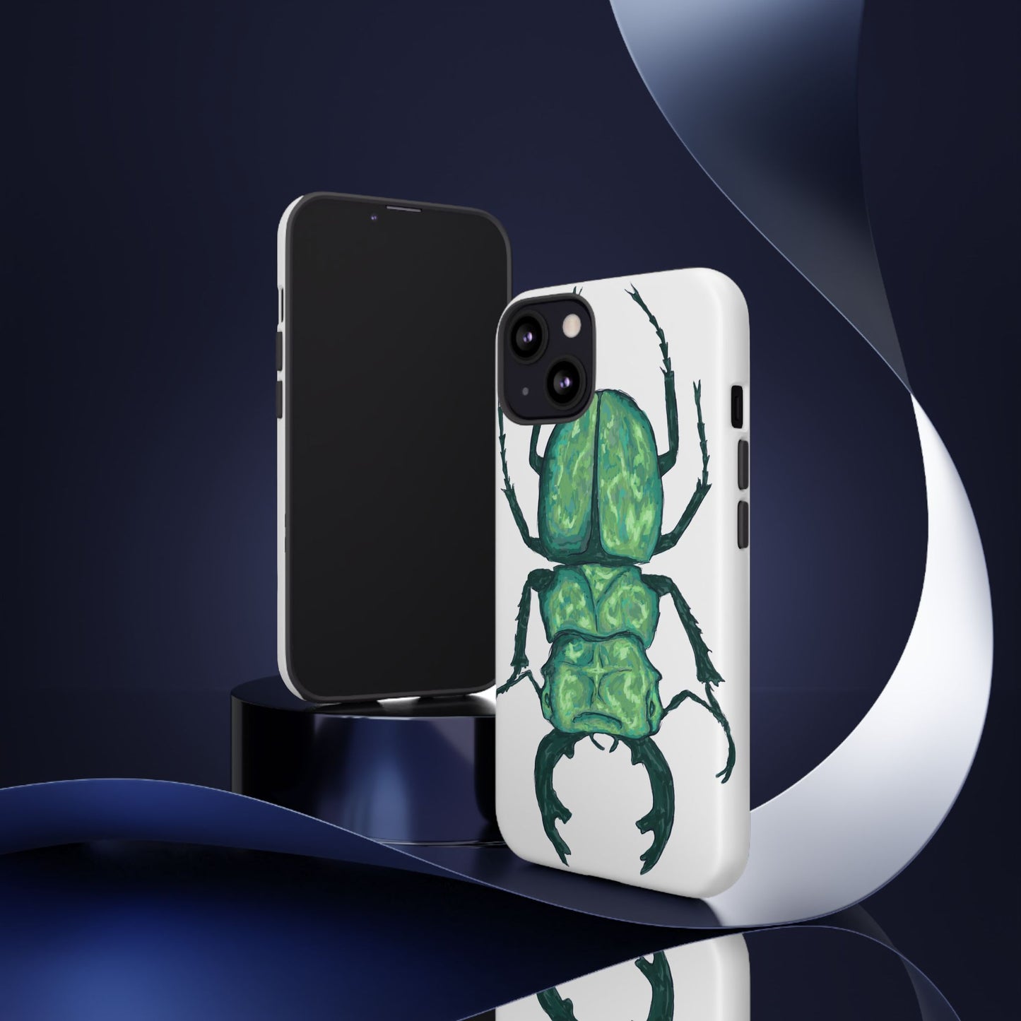 Green Beetle Phone Case - Tough Cases, Insect Lover Gift, Nature Lover Accessory, Unique Phone Cover, Eco-Friendly Design