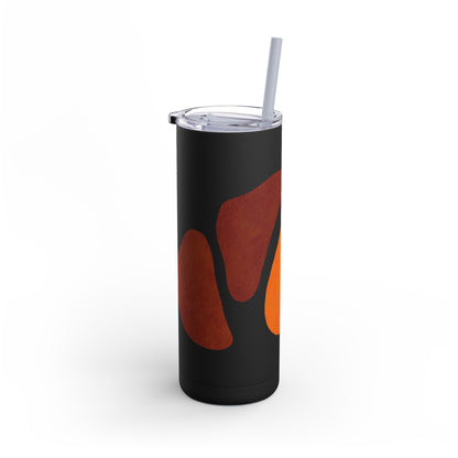 Modern Abstract Skinny Tumbler with Straws, Trendy Drinkware for Stylish Hydration, Ideal for Gifts, Home, and Parties