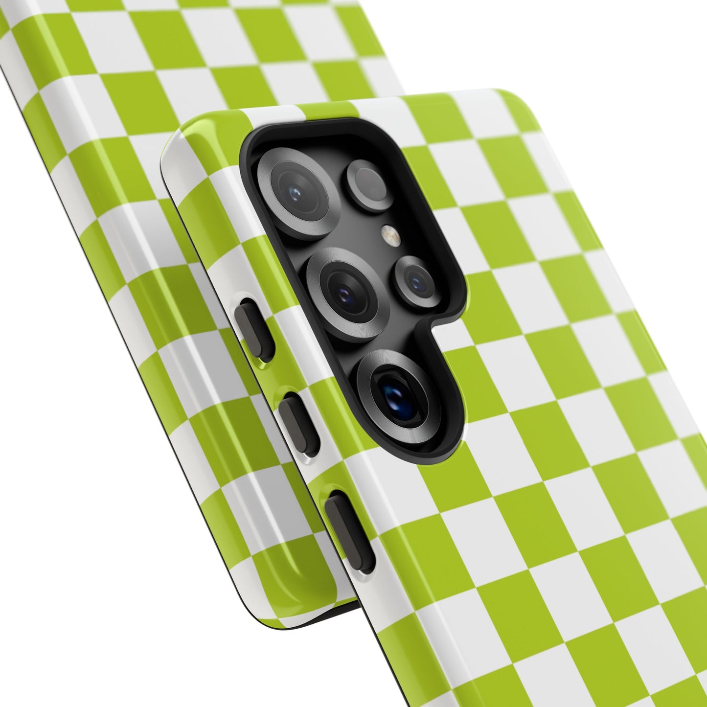 Lively Checker Pattern Phone Case | Tough Cases, Green Checkered Design, Unique Cell Phone Cover, Trendy Accessory, Gift Idea