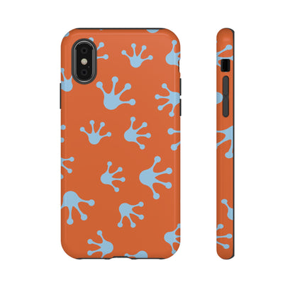 Frog Print Phone Case - Tough Cases, Orange Frog Design, Unique Gift, Fun Accessories, Vibrant Phone Cases, Cool Cases