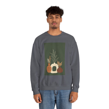 Fall-Inspired Botanical Crewneck Sweatshirt, Cozy Sweatshirt for Women, Warm Unisex Sweater, Autumn Gift,  Plant Lover Apparel