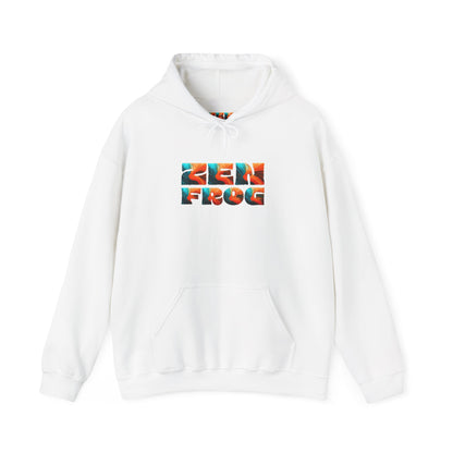 Zen Frog & Moon Unisex Hoodie, Cozy Sweatshirt for Relaxation, Gifts for Nature Lovers, Festival Wear, Everyday Comfort