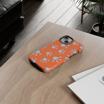 Frog Print Phone Case - Tough Cases, Orange Frog Design, Unique Gift, Fun Accessories, Vibrant Phone Cases, Cool Cases