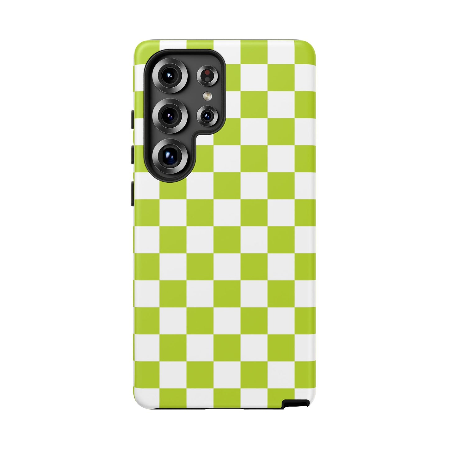 Lively Checker Pattern Phone Case | Tough Cases, Green Checkered Design, Unique Cell Phone Cover, Trendy Accessory, Gift Idea