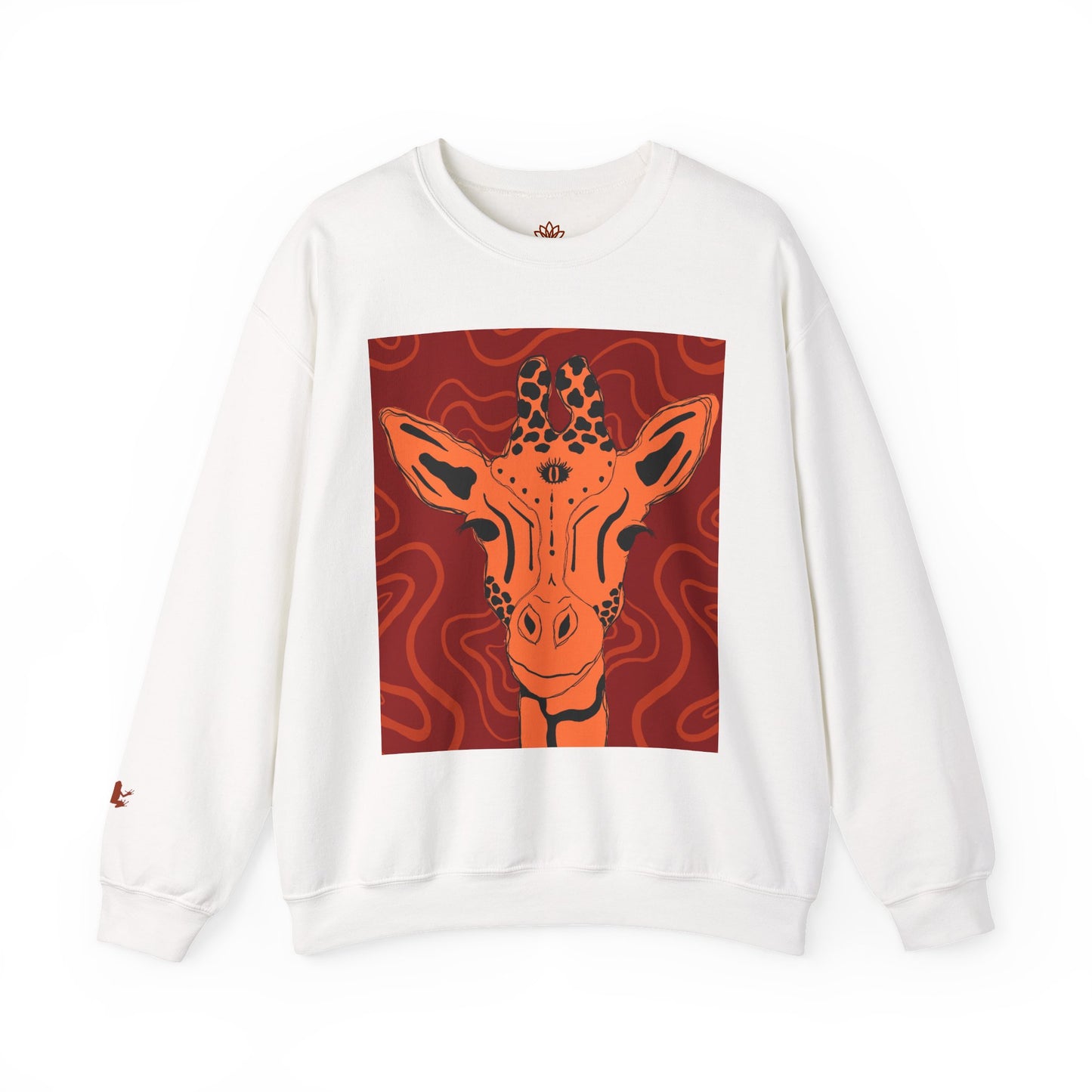 Giraffe Art Crewneck Sweatshirt, Cozy Giraffe Sweatshirt, Animal Lover Gift, Unique Sweatshirt for Friends, Cute Animal Apparel