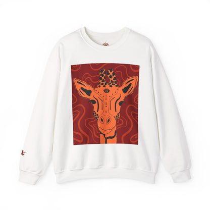 Giraffe Art Crewneck Sweatshirt, Cozy Giraffe Sweatshirt, Animal Lover Gift, Unique Sweatshirt for Friends, Cute Animal Apparel