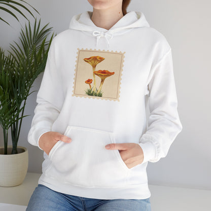 Botanical Print Hoodie, Cozy Sweatshirt, Nature Lover Gift, Comfortable Casual Wear, Fall Fashion, Unisex Hoodie, Comfy Mushroom Hoodie, Nature Vibes, Perfect for Fall