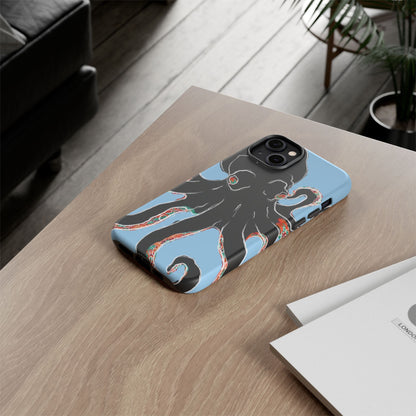 Octopus Tough Phone Case, Sea Creature Design, Ocean Lover Gift, Unique Phone Cover, Underwater Artwork
