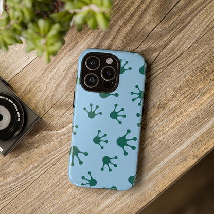 Frog Pattern Phone Case, Tough Cases for Nature Lovers, Unique Gift for Kids, Eco-Friendly Accessories, Stylish Cell Phone Cover, Cute Frog Print Pattern, Artsy Phone Cases