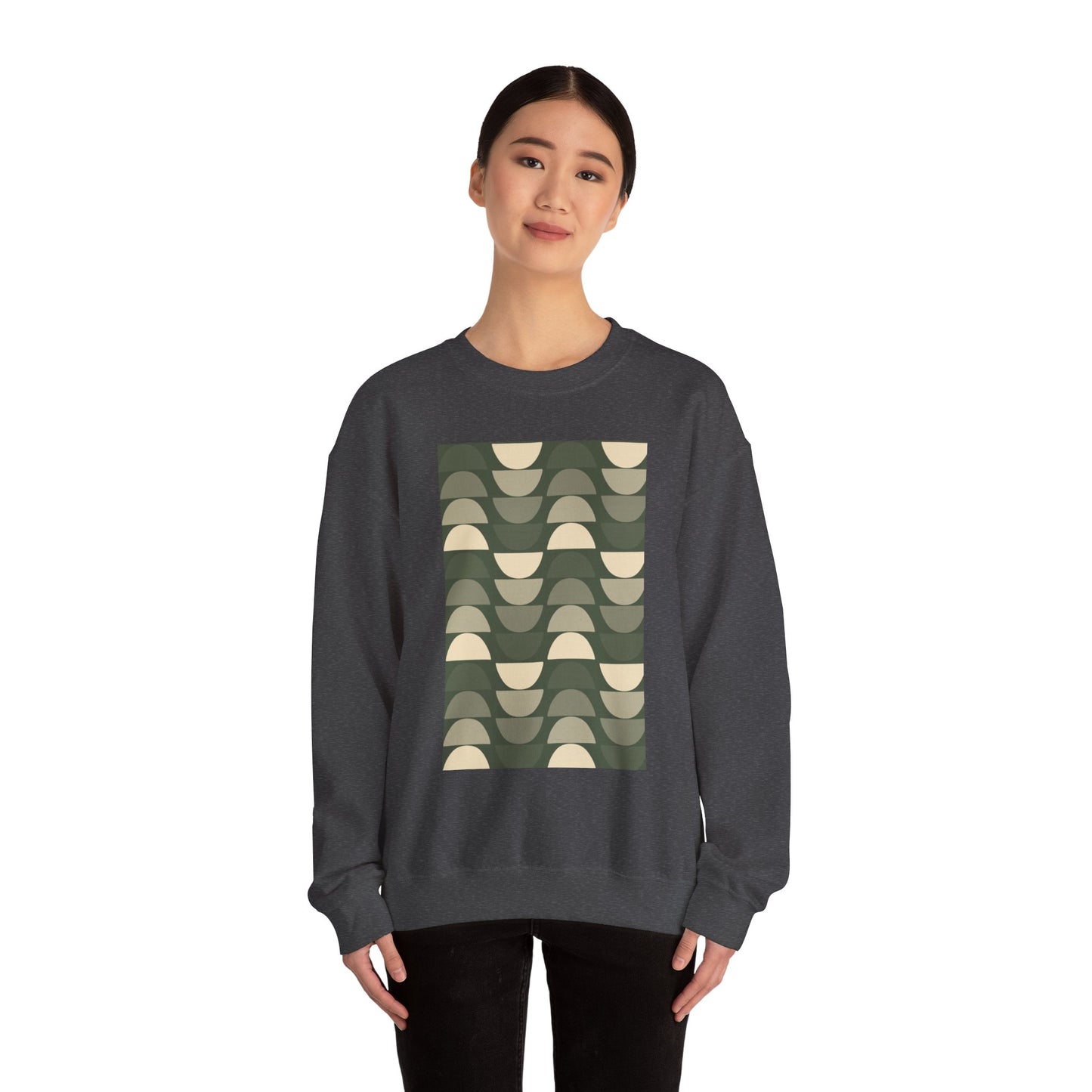 Stylish Geometric Crewneck Sweatshirt for Relaxed Vibes, Cozy Layer, Unisex Fashion Piece, Perfect Gift for Art Lovers, Casual Wear