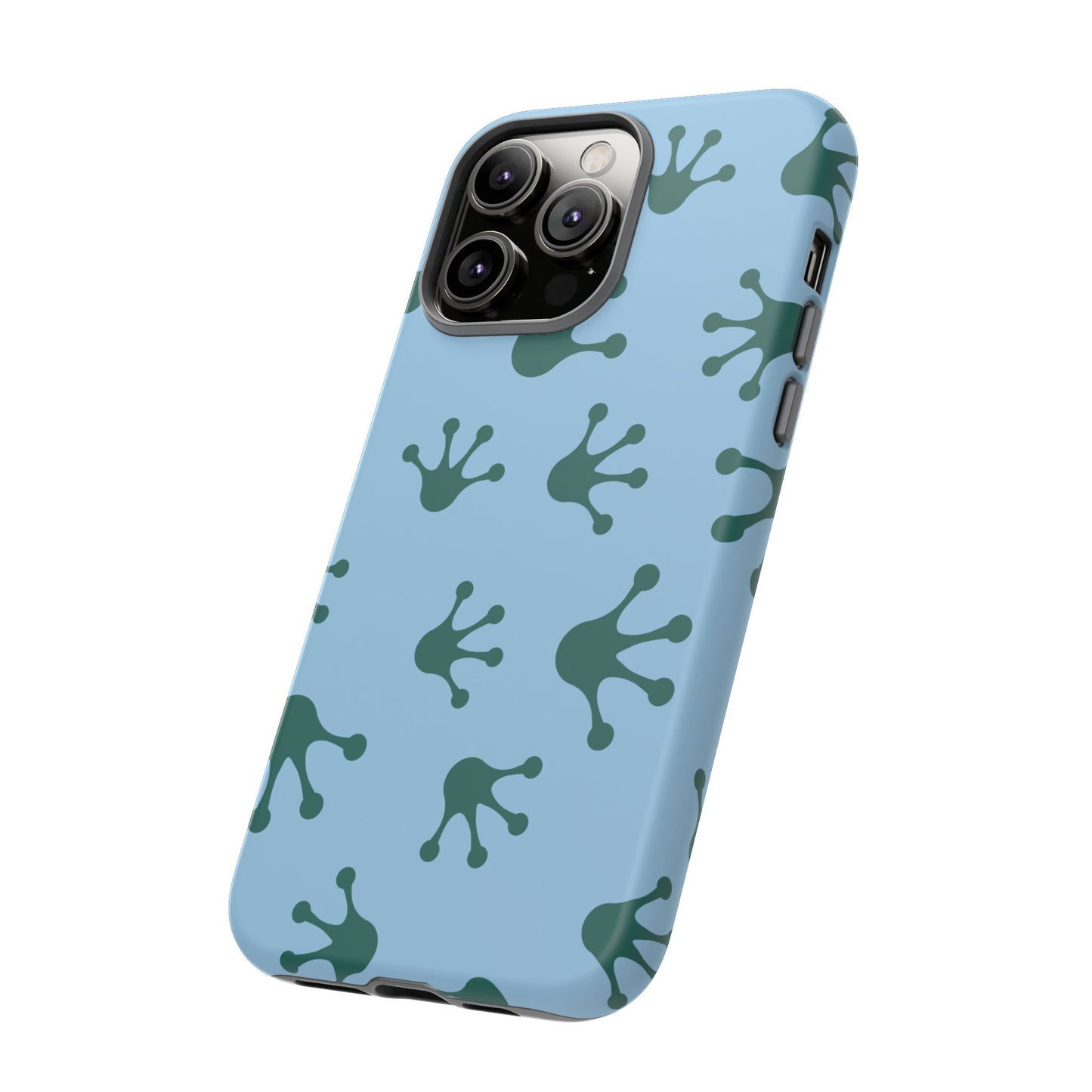 Frog Pattern Phone Case, Tough Cases for Nature Lovers, Unique Gift for Kids, Eco-Friendly Accessories, Stylish Cell Phone Cover, Cute Frog Print Pattern, Artsy Phone Cases