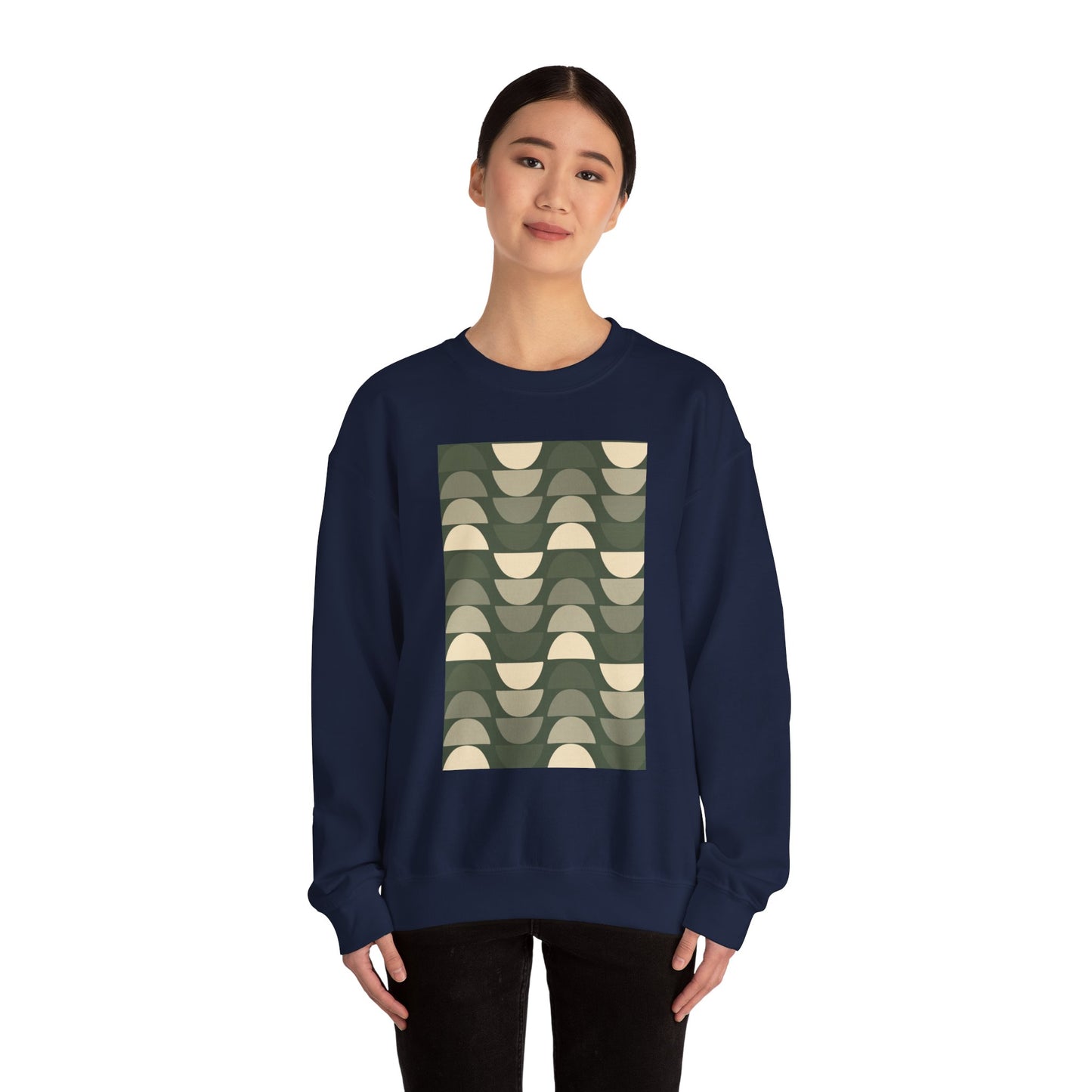 Stylish Geometric Crewneck Sweatshirt for Relaxed Vibes, Cozy Layer, Unisex Fashion Piece, Perfect Gift for Art Lovers, Casual Wear