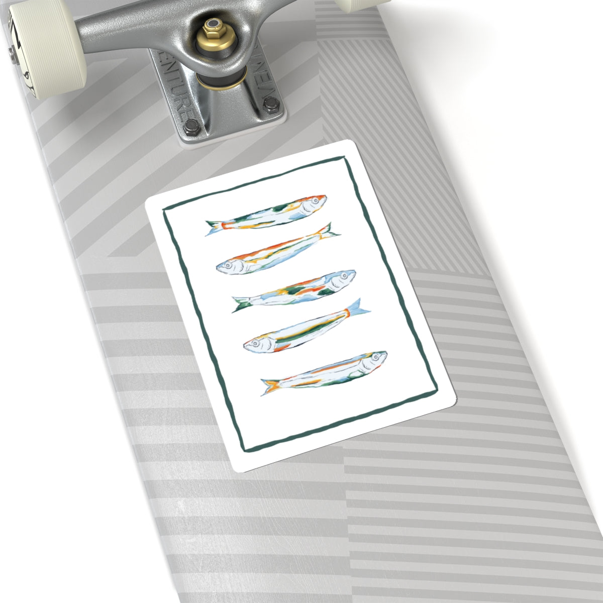 Artistic Fish Kiss-Cut Stickers, Ocean Decor, Laptop Stickers, Unique Gift, Aquatic Aesthetic, Watercolor Design, Cute Stickers, Fish Sticker, Quirky Fun Stickers