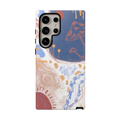 Artistic Phone Case with Abstract Design, Tough Phone Case, Unique Gift, Trendy Accessories, Modern Art Case, Stylish Tech Gear