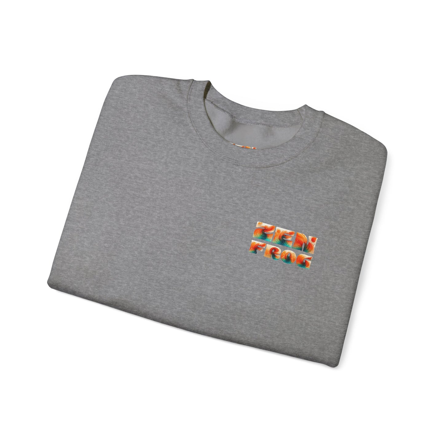 Funky Fish Crewneck Sweatshirt - Zen Frog Cozy & Calm Vibes for All, Perfect Gift for Nature Lovers, Relaxation, and Casual Wear
