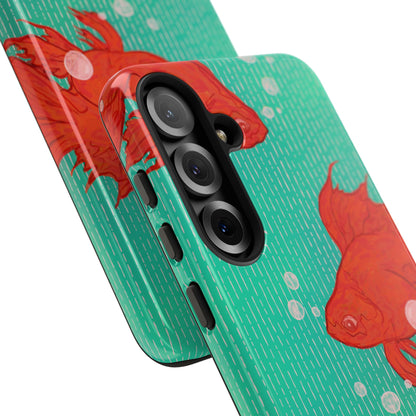 Vibrant Goldfish Phone Case, Colorful iPhone Cover, Ocean Vibe Accessory, Unique Gift for Fish Lovers, Cute Phone Cases