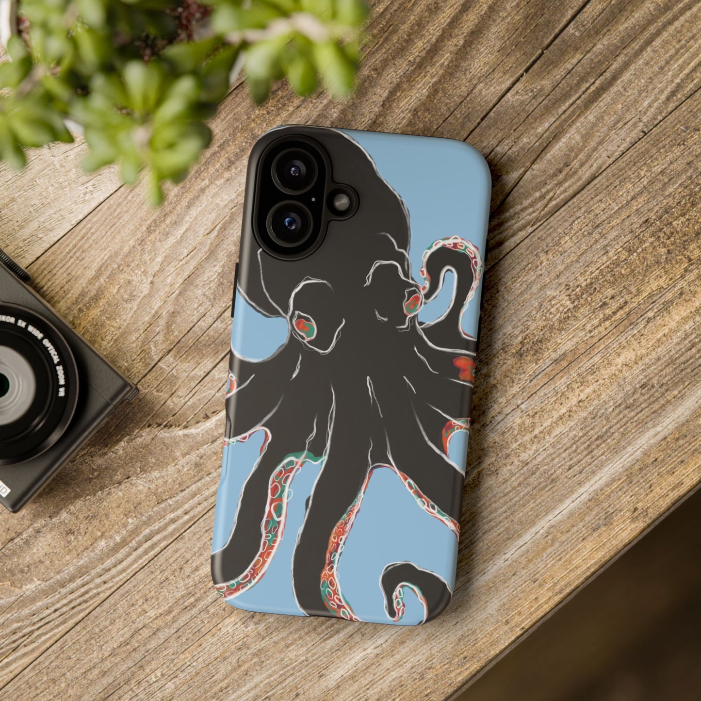 Octopus Tough Phone Case, Sea Creature Design, Ocean Lover Gift, Unique Phone Cover, Underwater Artwork