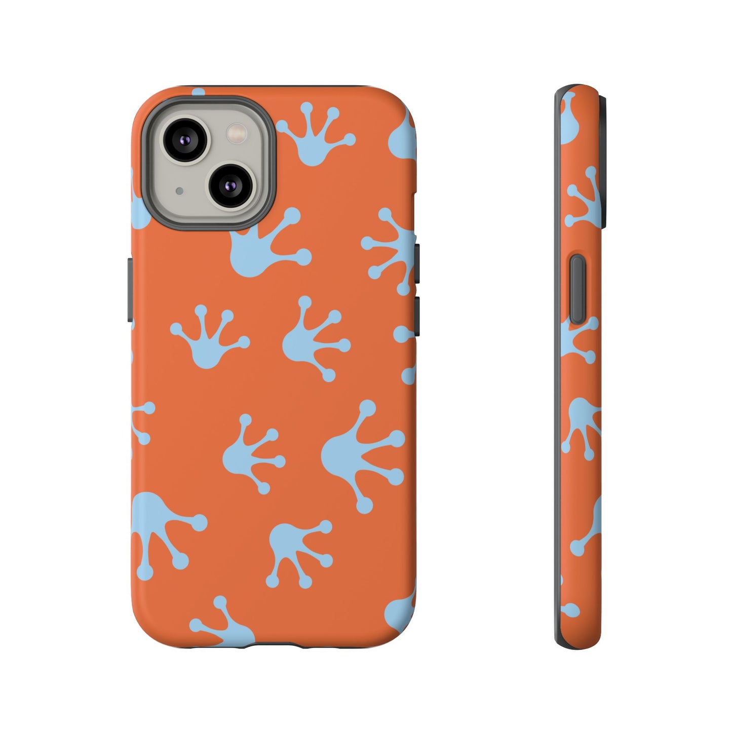 Frog Print Phone Case - Tough Cases, Orange Frog Design, Unique Gift, Fun Accessories, Vibrant Phone Cases, Cool Cases