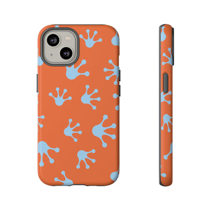 Frog Print Phone Case - Tough Cases, Orange Frog Design, Unique Gift, Fun Accessories, Vibrant Phone Cases, Cool Cases
