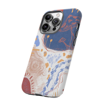 Artistic Phone Case with Abstract Design, Tough Phone Case, Unique Gift, Trendy Accessories, Modern Art Case, Stylish Tech Gear