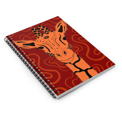 Giraffe Art Spiral Notebook, Cute Journaling, School Supplies, Gift for Animal Lovers, Unique Stationery, Creative Writing