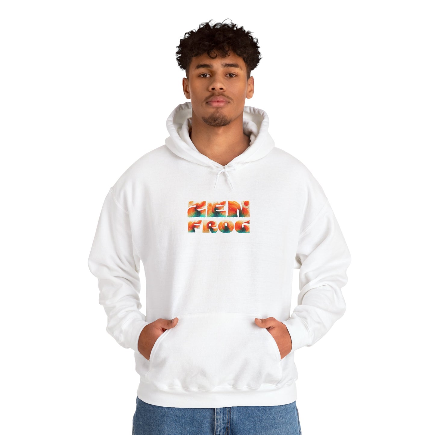 Vibrant Unisex Hoodie with Zen Frog and Snake Design, Cool Gift for Nature Lovers, Casual Wear for All Occasions, Gift for Her, Cool Hoodies