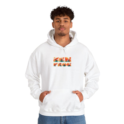 Vibrant Unisex Hoodie with Zen Frog and Snake Design, Cool Gift for Nature Lovers, Casual Wear for All Occasions, Gift for Her, Cool Hoodies