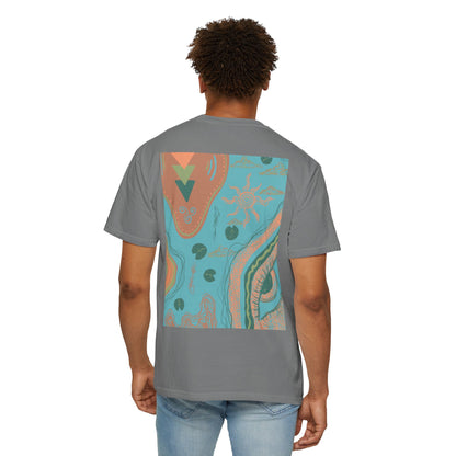 Vibrant Unisex Graphic T-shirt, Bohemian Tee, Casual Wear, Gift for Friends, Festival Apparel, Summer Style, Unique Design