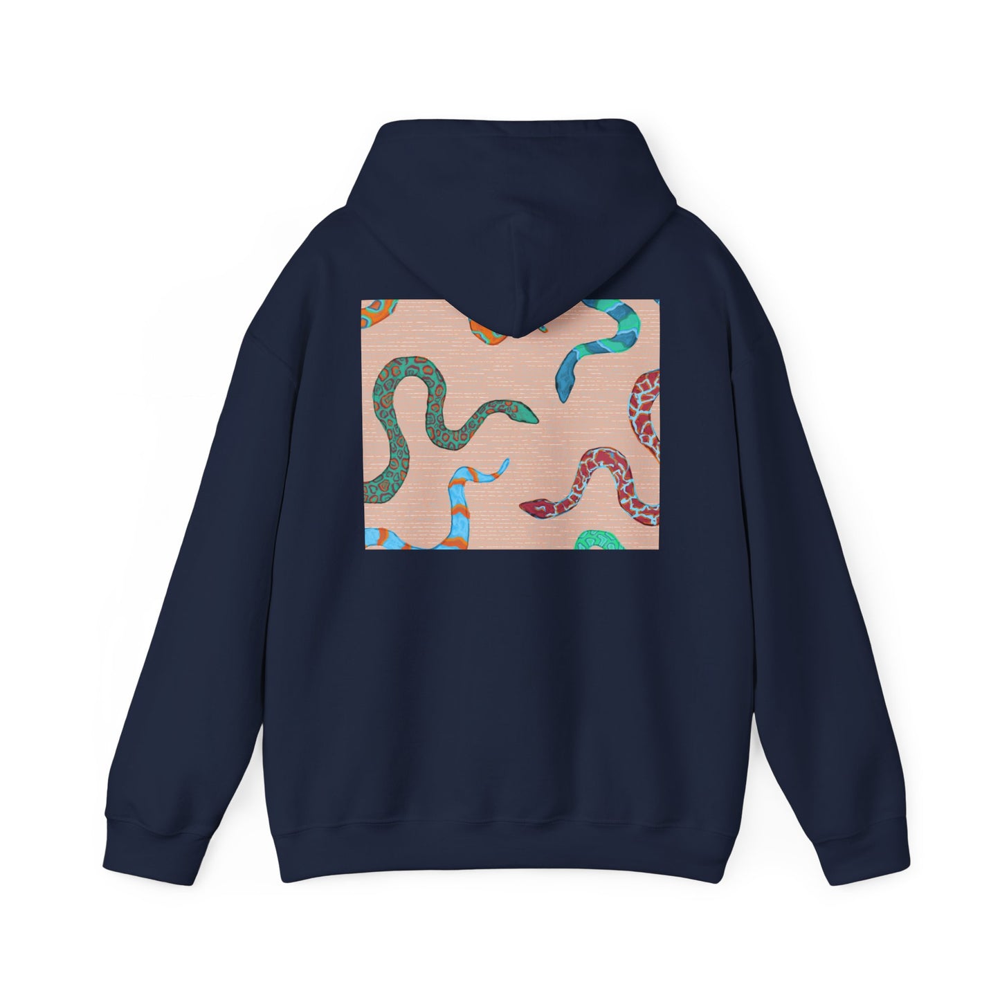 Vibrant Unisex Hoodie with Zen Frog and Snake Design, Cool Gift for Nature Lovers, Casual Wear for All Occasions, Gift for Her, Cool Hoodies