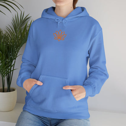 Serene Adventure Hoodie with Lotus Design, Eco-Friendly Sweatshirt for Outdoors, Yoga, Surfing, Beach Days, Mindfulness, Gift for Her, Gift for Him, Kayak Sweatshirt, Outdoor Designs
