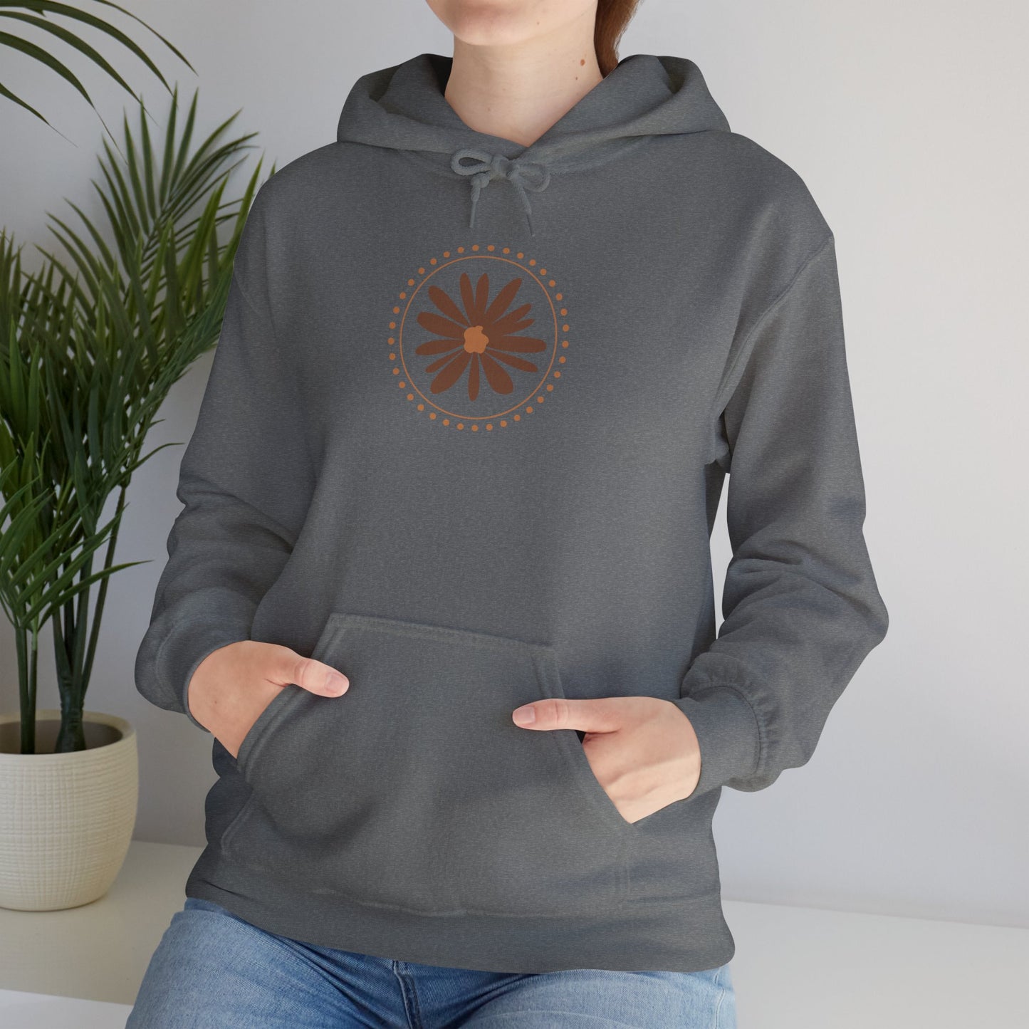 Chic Flower Design Unisex Hoodie, Cozy Sweatshirt, Trendy Gift for Her, Fall Fashion, Casual Comfort Wear