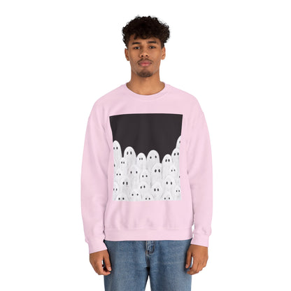 Painted Ghosts Crewneck | Cozy Sweatshirt, Perfect for Halloween, Fall, and Spooky Season