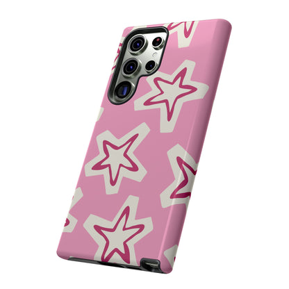 Starry Pink Phone Case | Tough Cases for Trendy Protection, Cute Gift, Fun Design, Holiday Match, Everyday Use