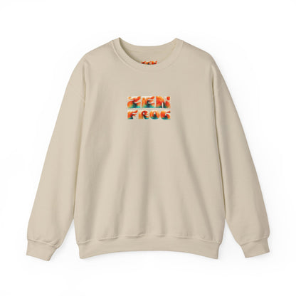 Zen Frog Crewneck Sweatshirt | Cozy Unisex Pullover for Relaxation, Ideal Gift for Nature Lovers, Perfect for Lounging and Casual Outings, Moon, Gift for Him, Gift for Her