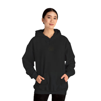 Lotus & Sunset Unisex Hoodie, Cozy Sweatshirt, Relaxed Fit Hoodie, Spiritual Gift, Casual Wear, Mindfulness Apparel, Gift for Him, Gift for Her, Autumn Fall